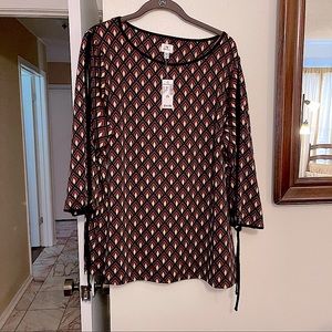NWT Split Sleeve Tunic Blouse